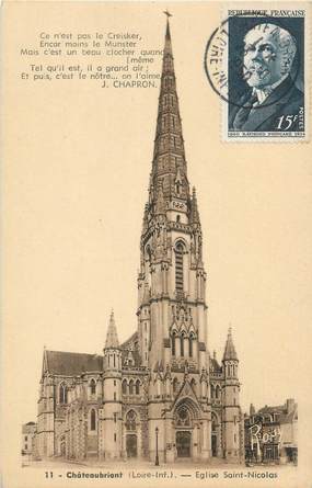 CPA FRANCE 44 "Châteaubriant, église Saint Nicolas"