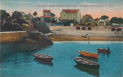 CPA FRANCE 44 "Saint Marc sur Mer, le port, les rochers et la plage"