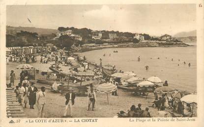 CPA FRANCE 13 "La Ciotat, la plage et la pointe de Saint Jean"