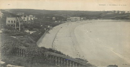 CPA PANORAMIQUE FRANCE 22 "Trestaou, vue générale de la plage"