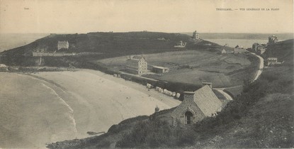 CPA PANORAMIQUE FRANCE 22 "Trestignel, vue générale de la plage"