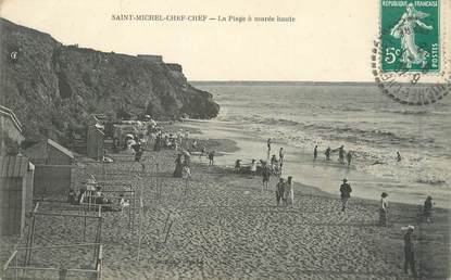 CPA FRANCE 44 "Saint Michel Chef Chef, la plage à marée haute"