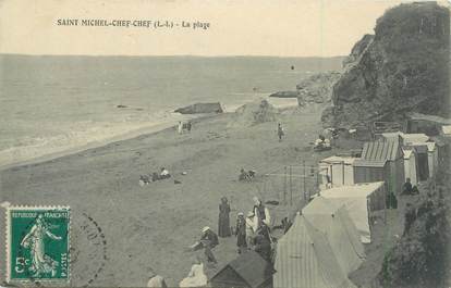 CPA FRANCE 44 "Saint Michel Chef Chef, la plage"