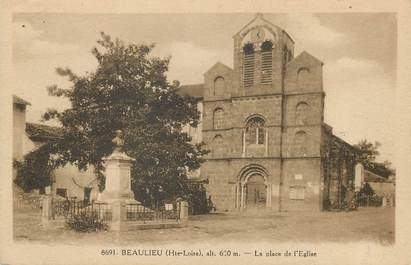 / CPA FRANCE 43 "Beaulieu, la place de l'église"