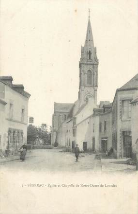 CPA FRANCE 44 "Fégréac, église et chapelle Notre Dame de Lourdes"