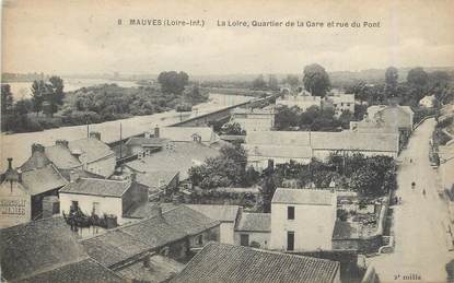 CPA FRANCE 44 "Mauves, la Loire, quartier de la gare et rue du pont"