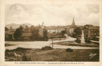 / CPA FRANCE 43 "Céaux d'Allègre, vue générale et Mont Bar"