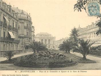 CPA PANORAMIQUE FRANCE 34 "Montpellier, place de la Comédie"