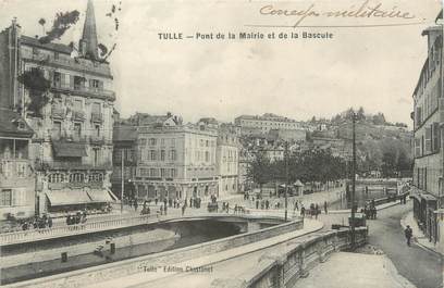 CPA FRANCE 19 "Tulle, pont de la mairie et de la Bascule"