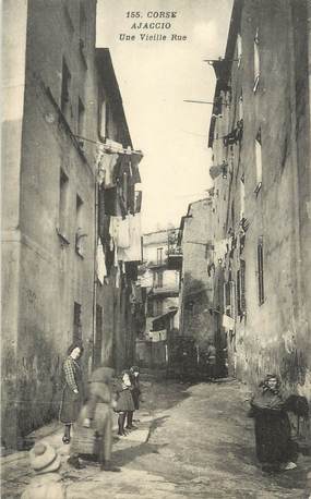 CPA FRANCE 20 "Corse, Ajaccio, une vieille rue"