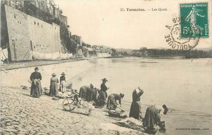 CPA FRANCE 47 "Tonneins, les quais" / LAVEUSE