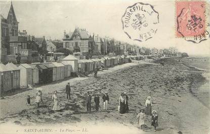 CPA FRANCE 14 "Saint Aubin, la plage"