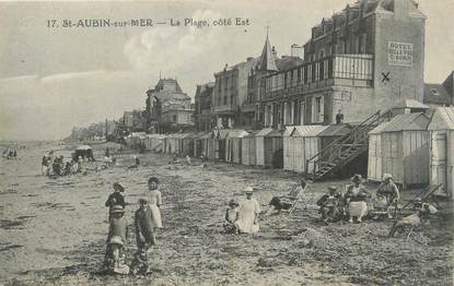 CPA FRANCE 14 "Saint Aubin sur Mer, la plage"