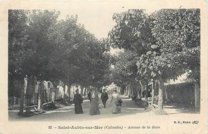 CPA FRANCE 14 "Saint Aubin sur Mer, avenue de la gare"