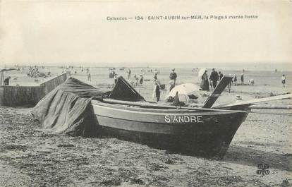 CPA FRANCE 14 "Saint Aubin sur Mer, la plage à marée basse"