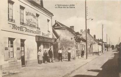 CPA FRANCE 02 "Athis sous Laon, la rue de la gare"