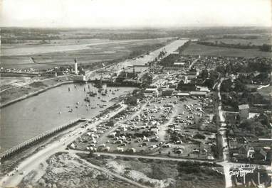 CPSM FRANCE 14 "Ouistreham Riva Bella, le port et le terrain de camping"