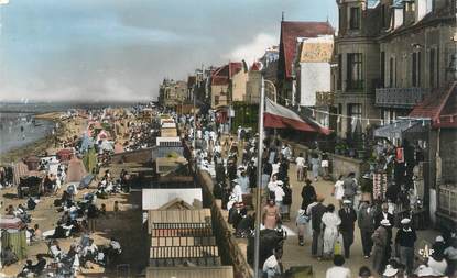 CPSM FRANCE 14 "Saint Aubin sur Mer, la digue et la plage "