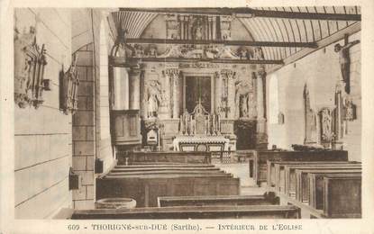 CPA FRANCE 72 "Thorigné sur Dué, intérieur de l'église"