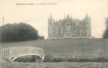CPA FRANCE 72 "Environs de Vallon, château de Resteau"