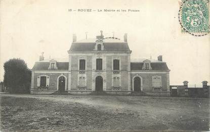 CPA FRANCE 72 "Rouez, la mairie et les postes"