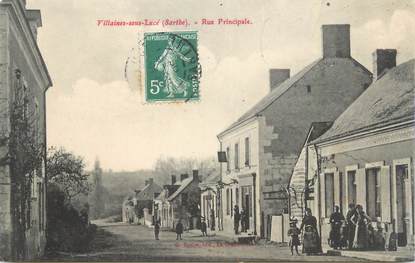 CPA FRANCE 72 "Villaines sous Lucé, rue principale"