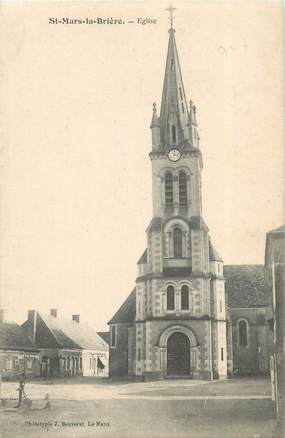 CPA FRANCE 72 "Saint Mars La Brière, église"