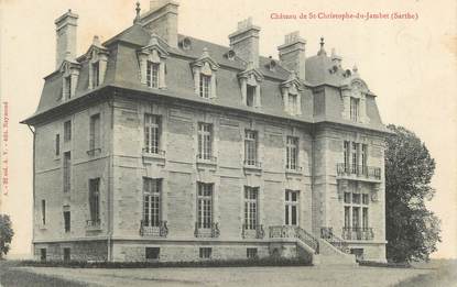 CPA FRANCE 72 "Château de Saint Christophe du Jambet"