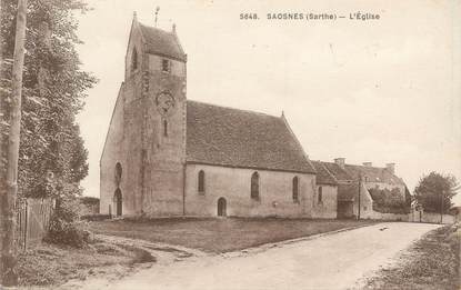 CPA FRANCE 72 "Saosnes, l'église"