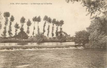 CPA FRANCE 72 "Spay, le barrage sur la Sarthe"