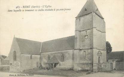 CPA FRANCE 72 "René, l'église"