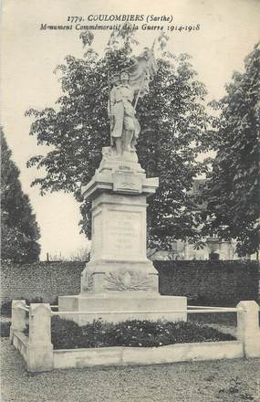 CPA FRANCE 72 "Coulombiers, monument aux morts"