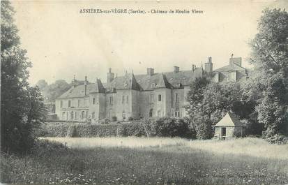 CPA FRANCE 72 "Asnières sur Vègre, château de Moulin vieux" / DOS NON CP