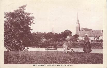 CPA FRANCE 72 "Arnage, vue sur la Sarthe"