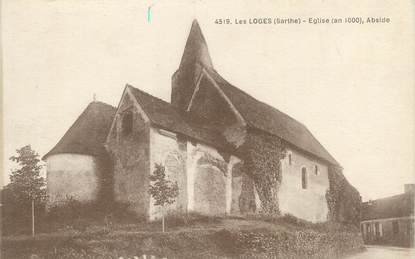 CPA FRANCE 72 "Les Loges, église, abside"