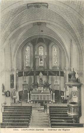 CPA FRANCE 72 "Louplande, intérieur de l'église"