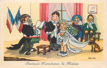 CPA ILLUSTRATEUR ROB VEL / MARIAGE