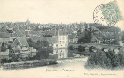 CPA FRANCE 72 "Beaumont, panorama"