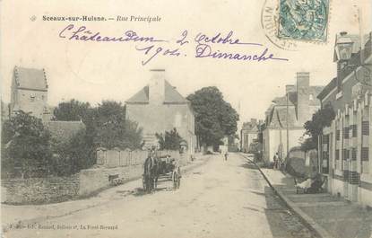 CPA FRANCE 72 "Sceaux sur Huisne, rue principale"