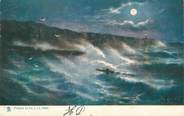 Illustrateur CPA TUCK "Pleine lune à la mer"