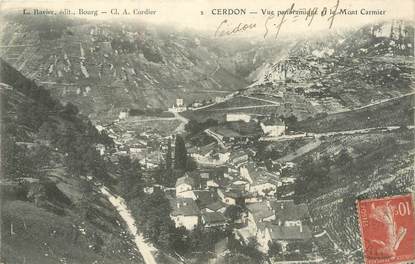 CPA FRANCE 01 "Cerdon, vue panoramique et le Mont Carmier"