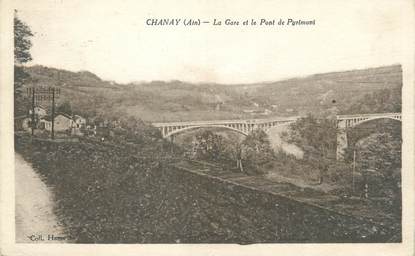 CPA FRANCE 01 "Chanay, la gare et le pont de Pyrimont"