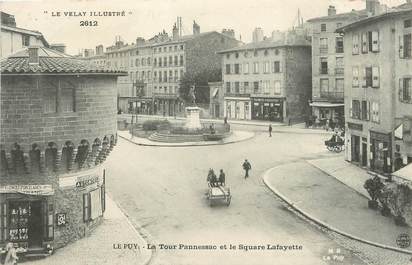 / CPA FRANCE 43 "Le Puy, la tour Pannessac et le square Lafayette" / LIQUEUR MONT ANIS
