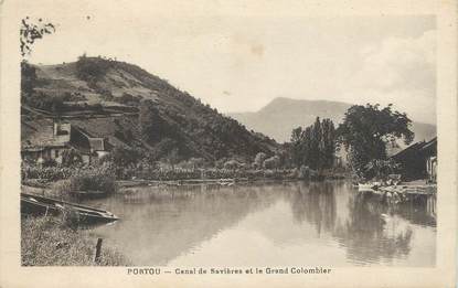 CPA FRANCE 01 "Portou, canal de Savières et le grand Colombier"