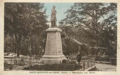 CPA FRANCE 38 "Saint Quentin sur Isère, monument aux morts"