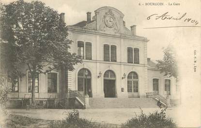 CPA FRANCE 38 "Bourgoin, la gare "