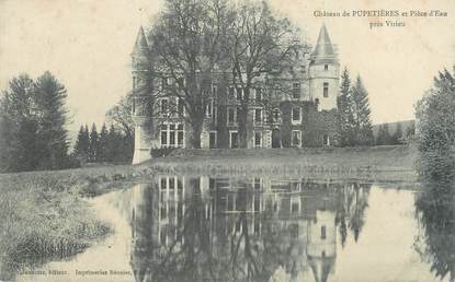 CPA FRANCE 38 "Château de Pupetières et pièce d'eau"