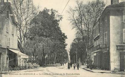 CPA FRANCE 38 "Le Cours Saint André vu du Pont de Claix"