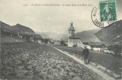 CPA FRANCE 73 "Saint Jean de Belleville, le mont Blanc et le Mont Jovet"