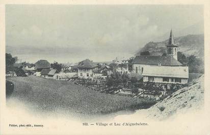 CPA FRANCE 73 "Village et lac d'Aiguebelette"
